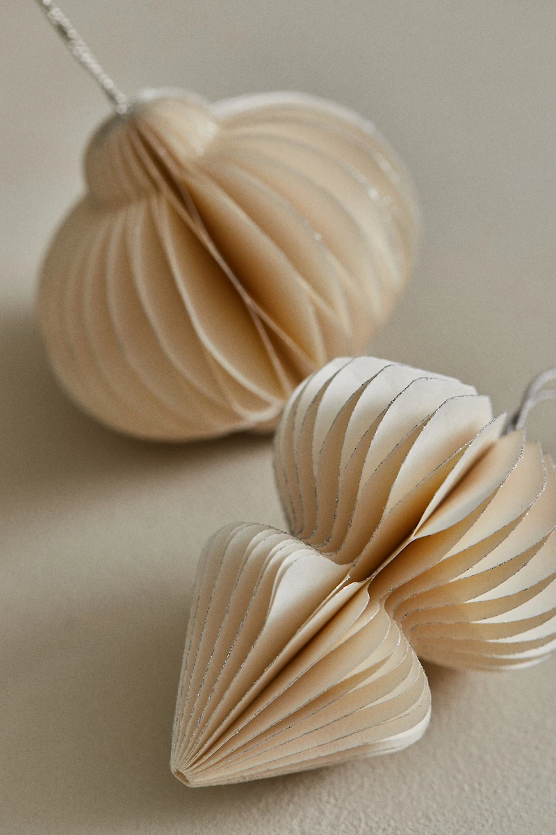 Lot de 2 décorations Noël en papier