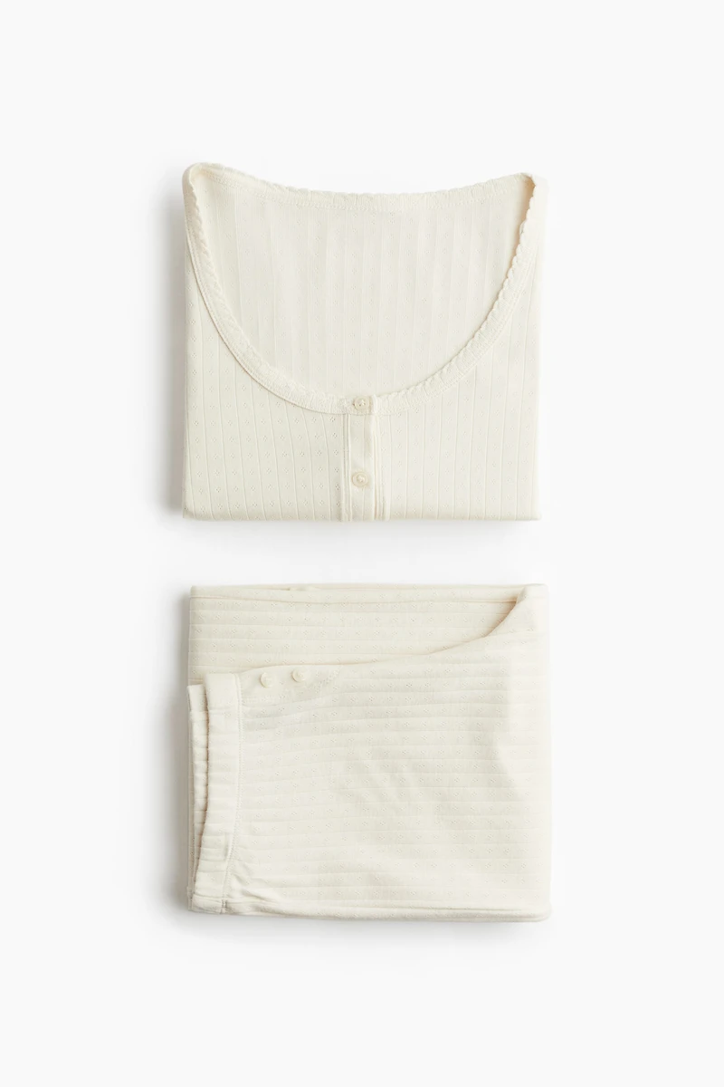 Pyjama en pointelle de coton