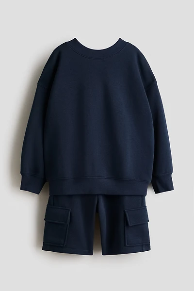 2-Piece Sweatshirt and Sweatshorts Set