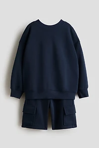 2-Piece Sweatshirt and Sweatshorts Set