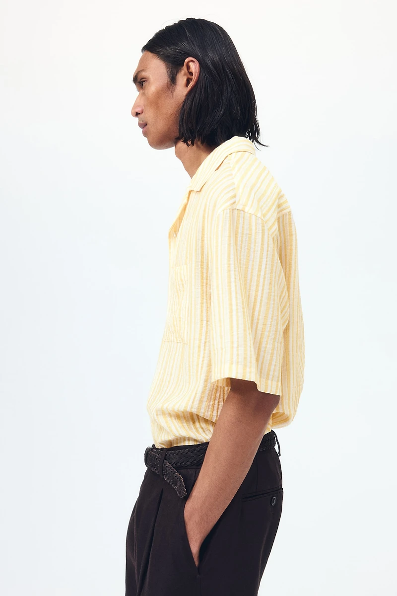Chemise décontractée à col cubain