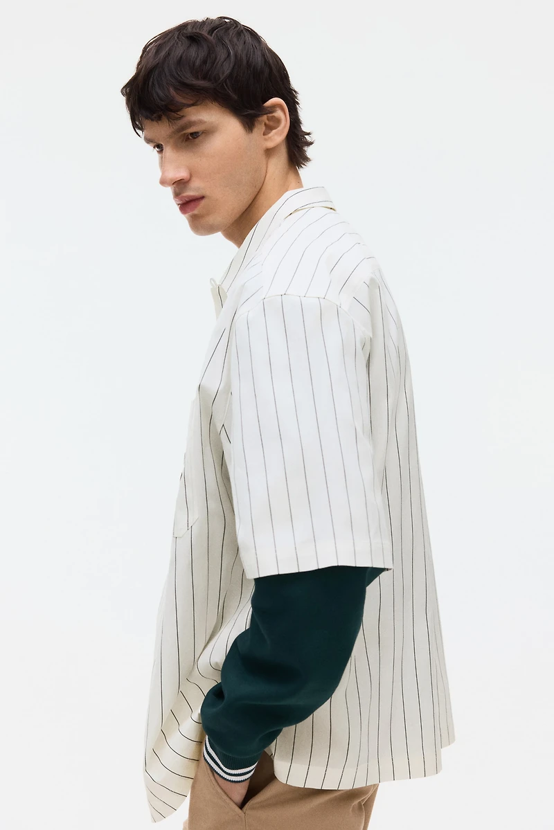 Chemise classique à motif brodé