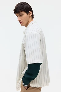 Chemise classique à motif brodé