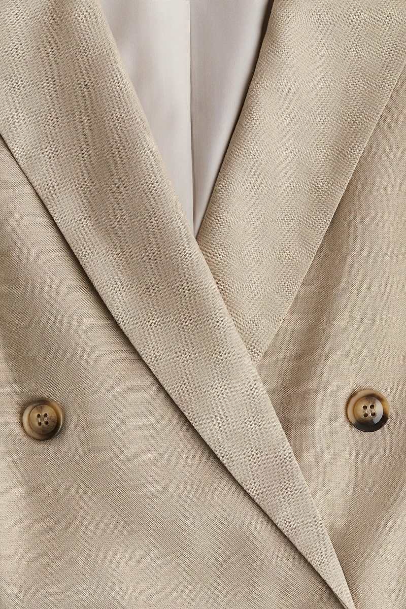 Linen-Blend Blazer