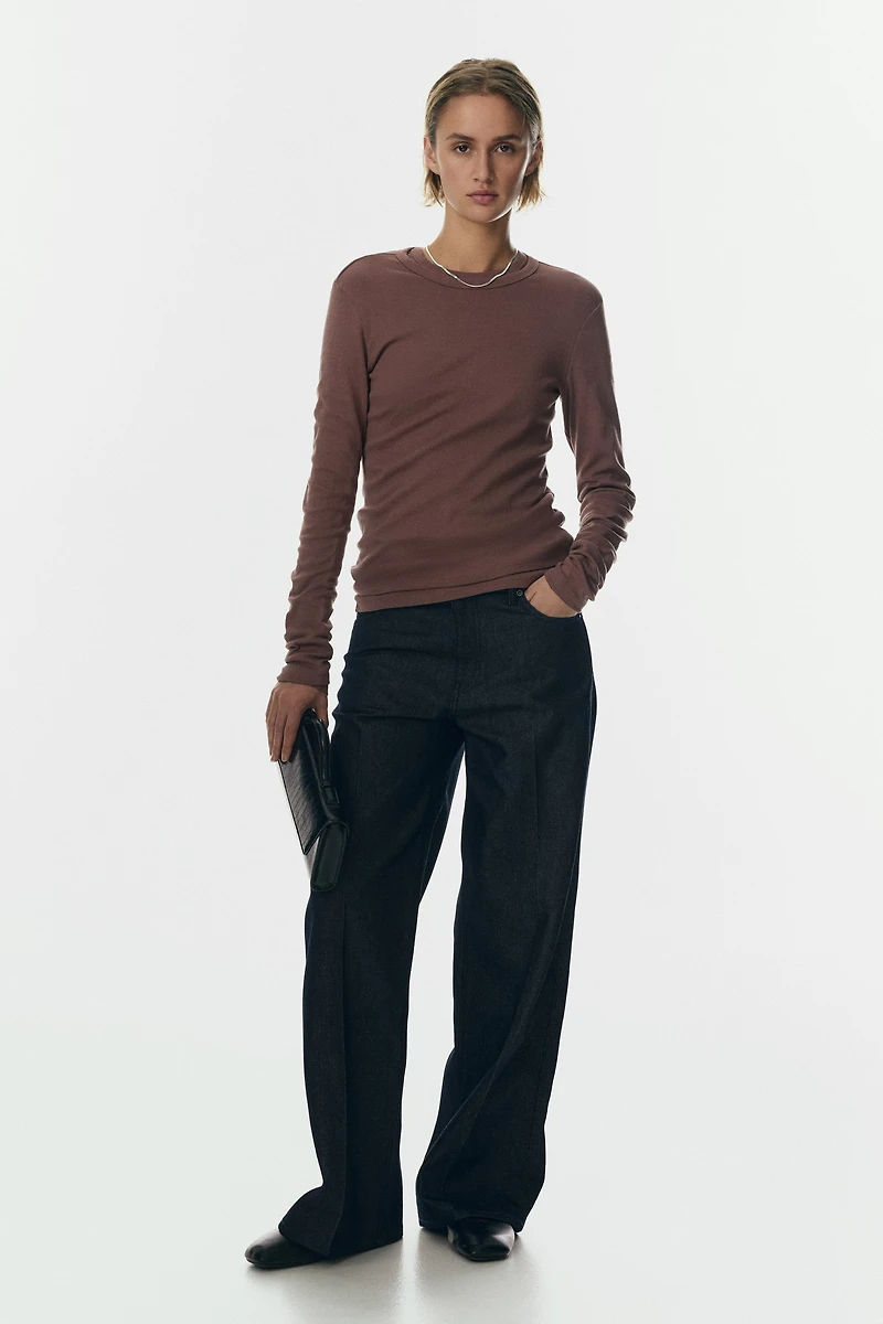 Long-sleeved Jersey Top