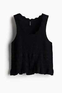 Crochet-Look Sleeveless Top
