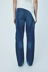 Two-Toned Wide-Leg Jeans