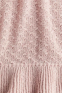 Ruffle-Trimmed Pointelle-Knit Top