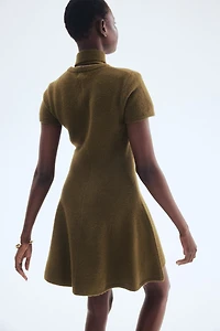 Scarf-Detail Knit Dress