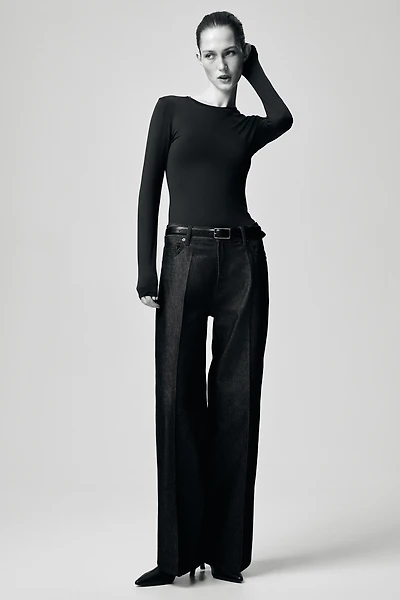 Long-sleeved Microfiber Top