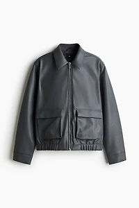 Veste classique en tissu enduit