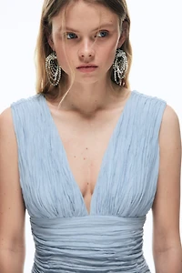 Sleeveless Crinkled Dress