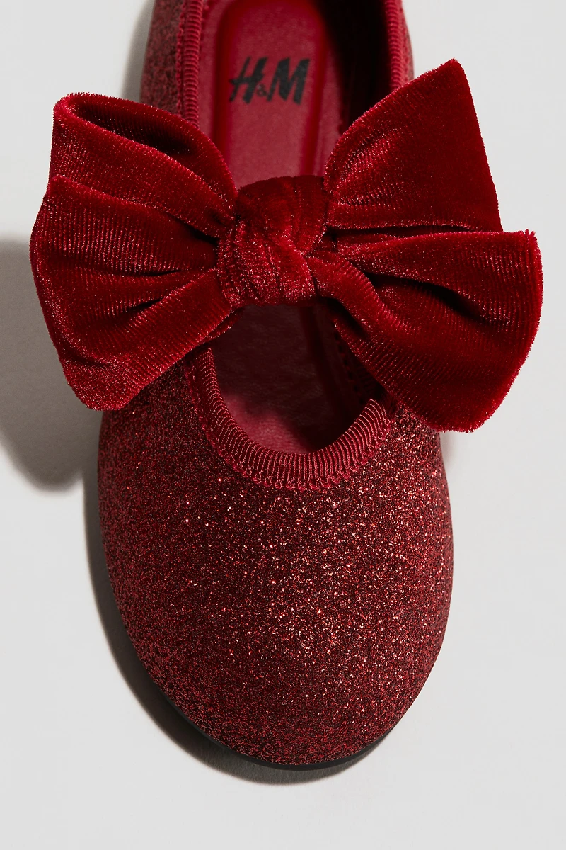 Bow-Detail Ballet Flats
