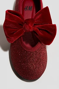 Bow-Detail Ballet Flats