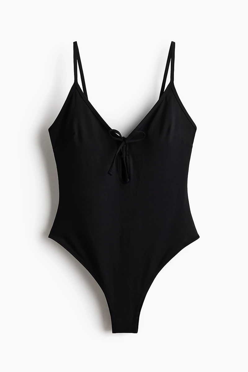 Padded-Cup High-Leg Swimsuit
