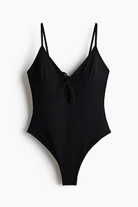 Padded-Cup High-Leg Swimsuit