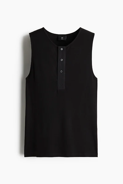 Slim-Fit Ribbed Tank Top
