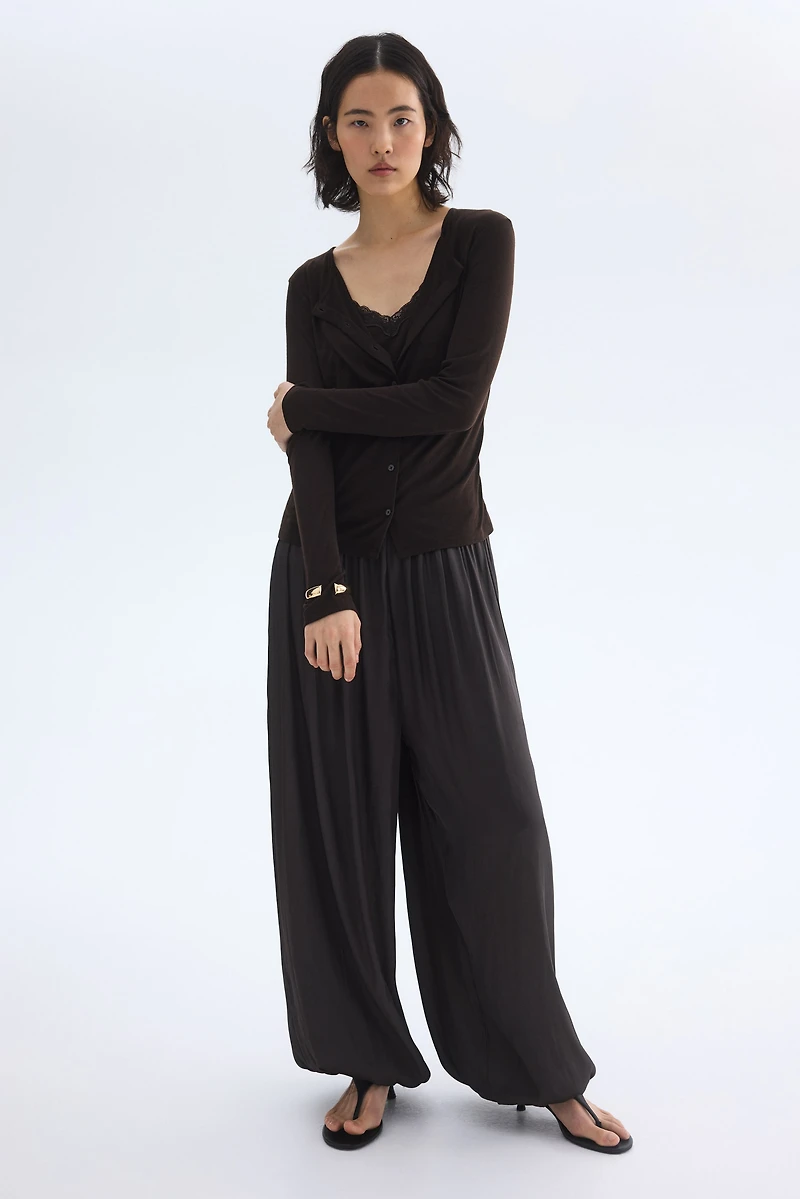 Gilet à effet superposé