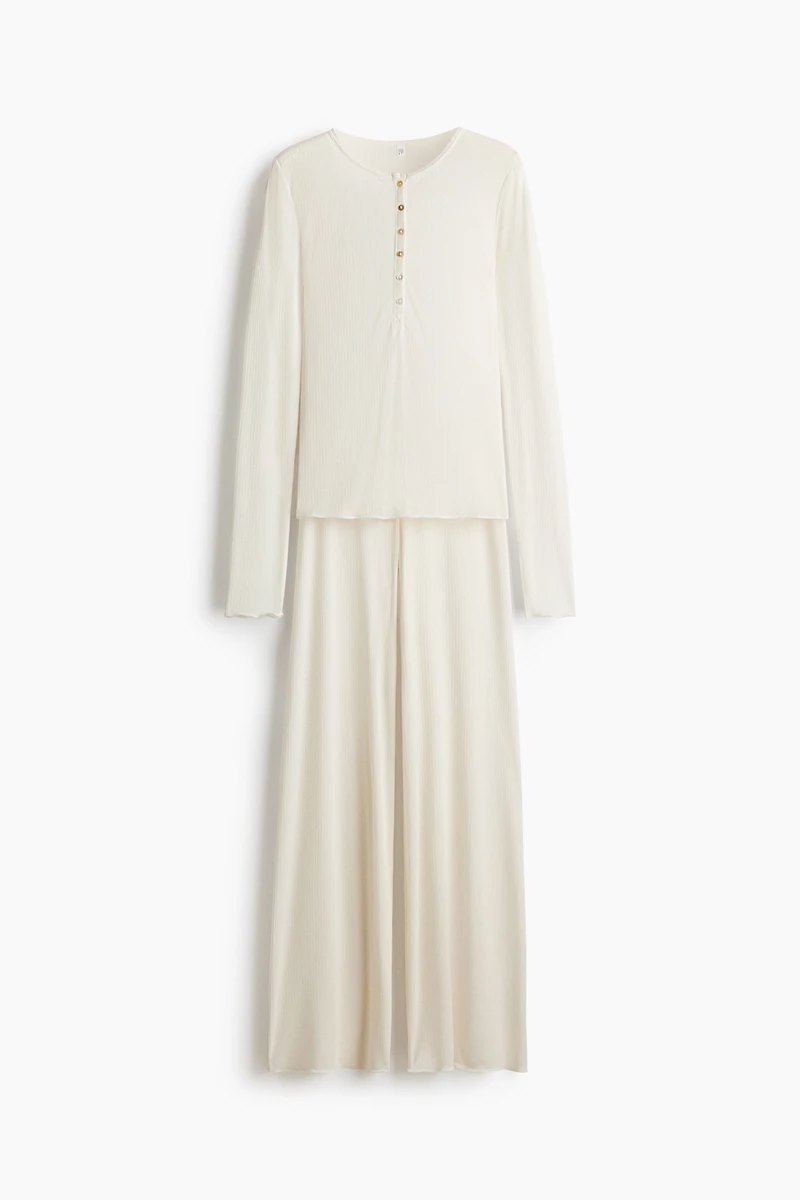 Ribbed Jersey Pajamas