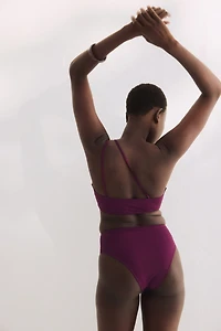 High Waist Cheeky Bikini Bottoms