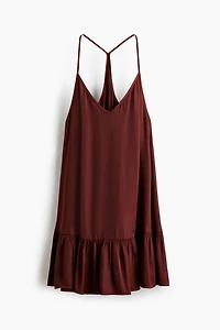 Robe trapèze à bretelles fines