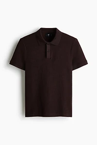 Slim-Fit Jacquard-Knit Polo Shirt
