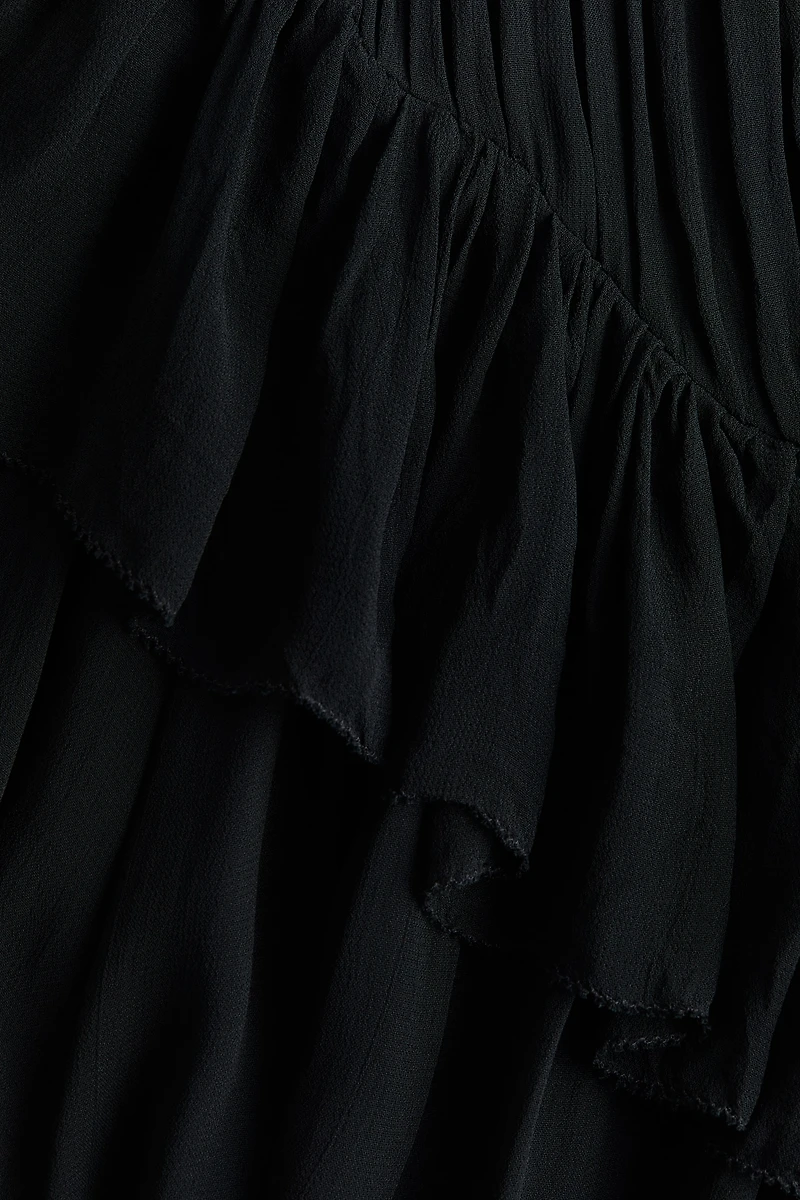 Ruffle-Trimmed Chiffon Blouse