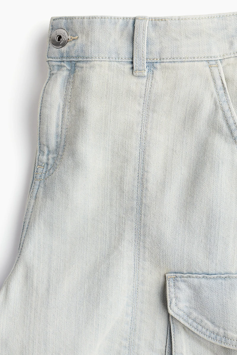 Jean Cargo Coupe Flottante Taille Basse