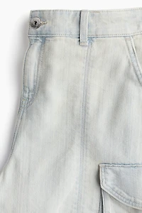 Jean Cargo Coupe Flottante Taille Basse