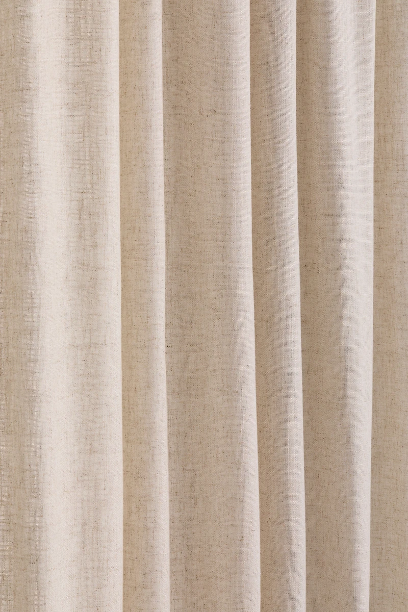 Single-Pack Wide Linen-Blend Curtain Panel