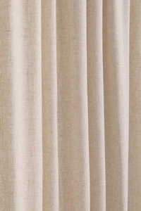 Single-Pack Wide Linen-Blend Curtain Panel