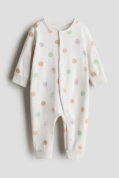 Printed Cotton Pajama Jumpsuit