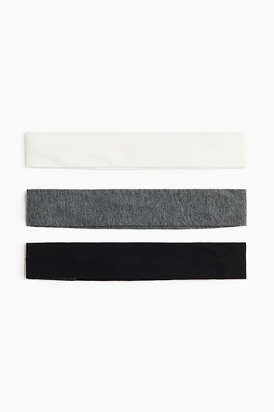 Lot de 3 bandeaux en jersey coton