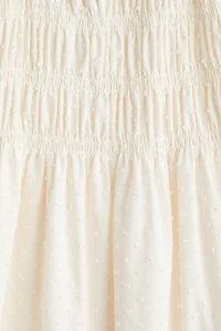 Robe en coton à corsage nid d'abeille