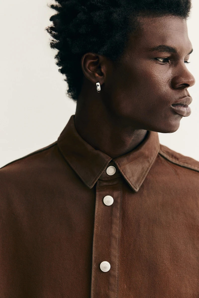 Oversized-Fit Denim Shirt