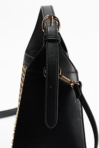 Sac à bandoulière avec détails en paille