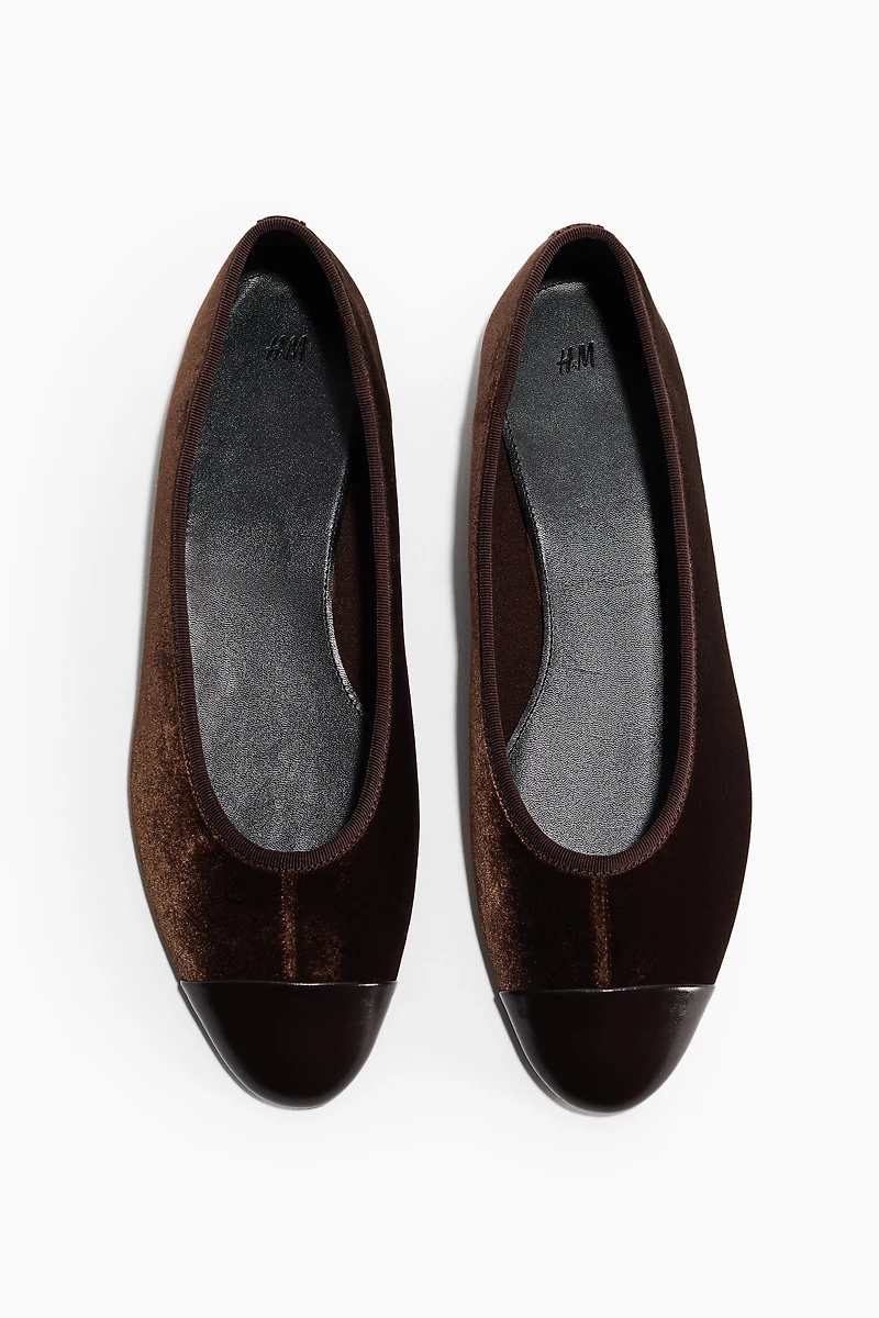 Ballerines en velours