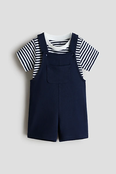 2-Piece T-Shirt and Overalls Set