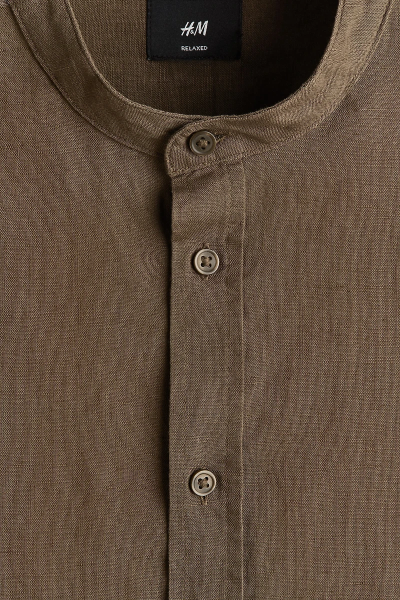 Chemise décontractée en lin mélangé
