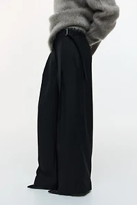 Wide-Leg Pants with Belt Detail