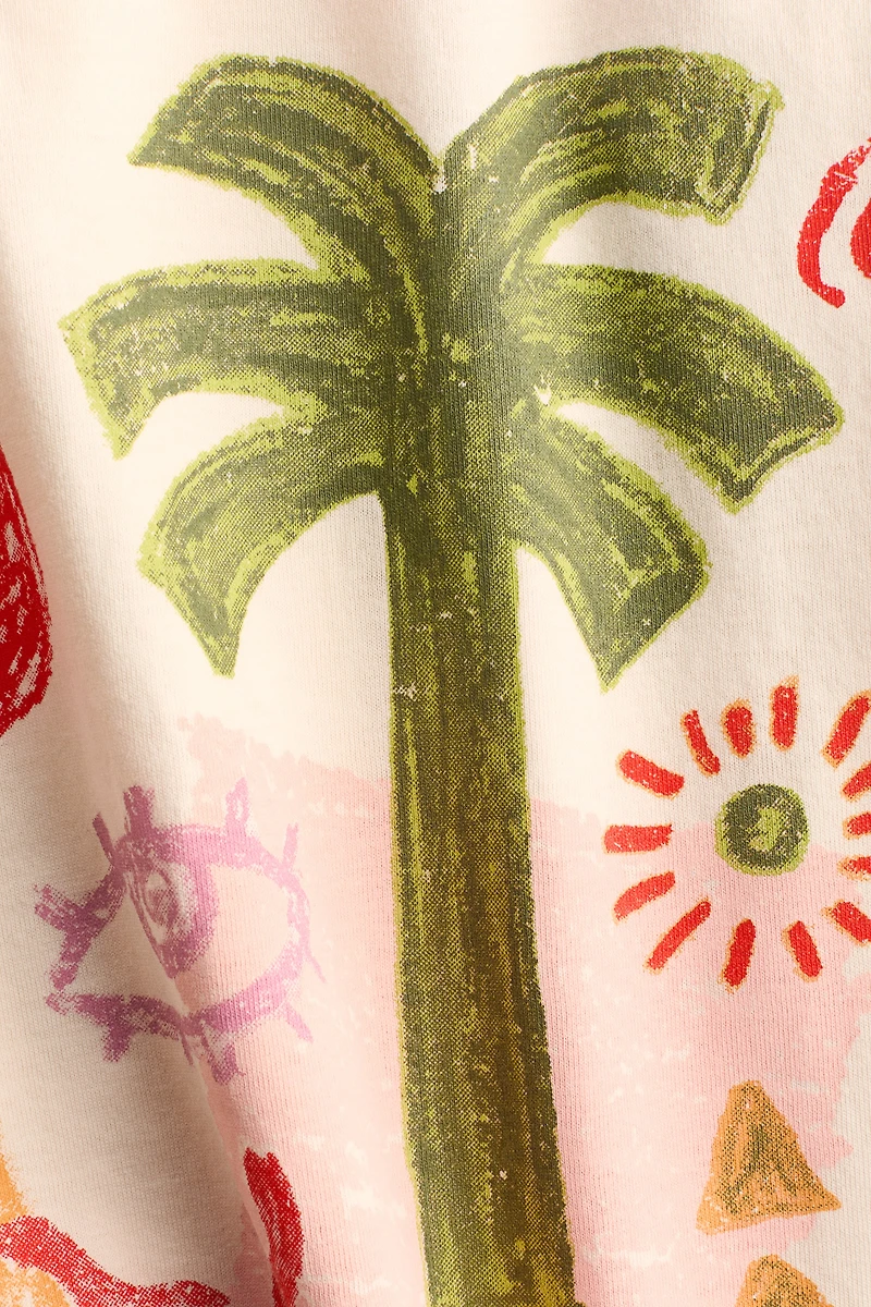 Oversized T-Shirt with Printed Motif