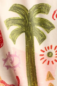 Oversized T-Shirt with Printed Motif