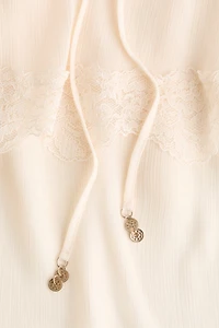 Cape-Detail Blouse