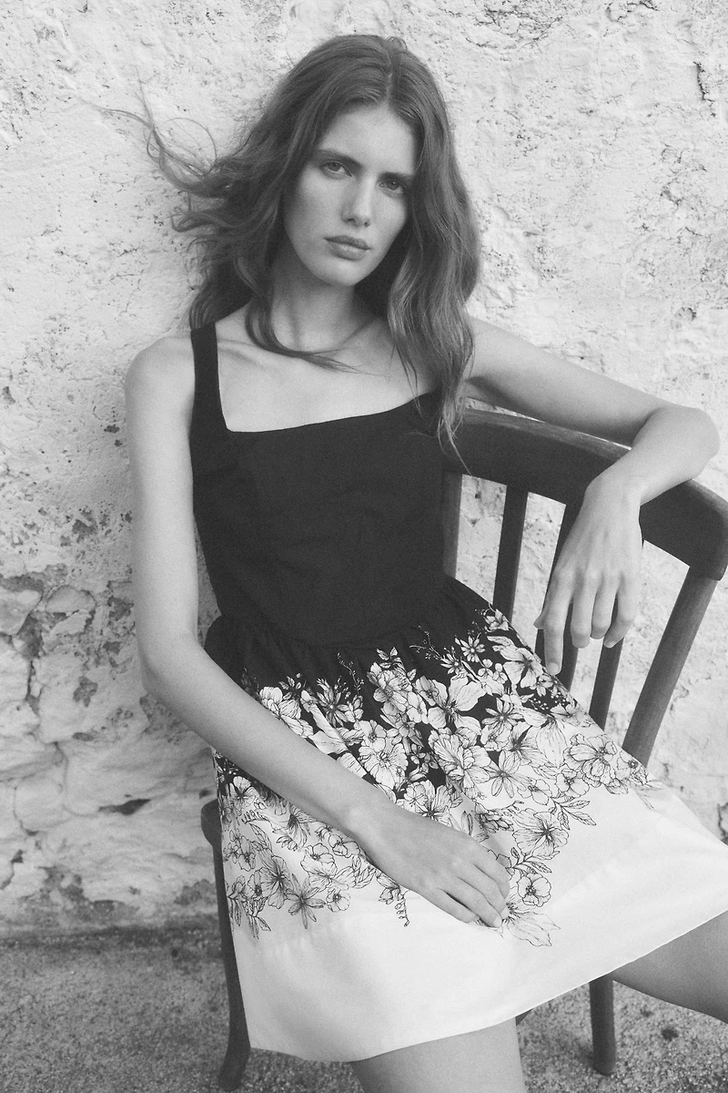 Dress with Flared Skirt