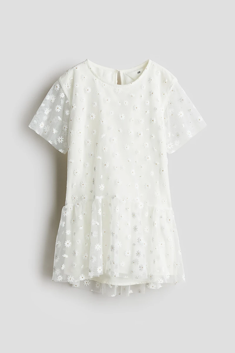 Embroidered-Detail Dress