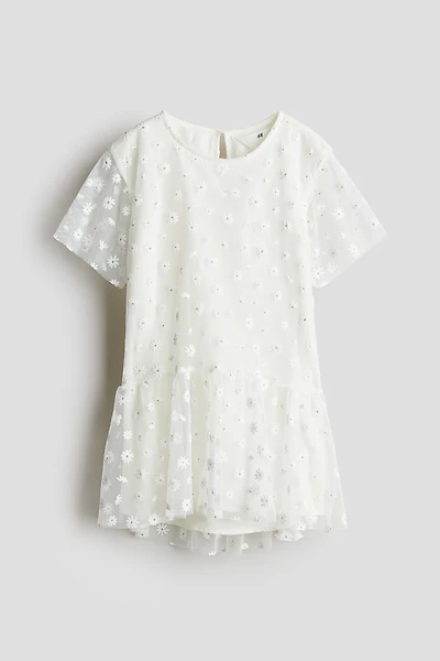 Embroidered-Detail Dress