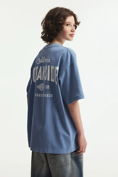 T-shirt en coton imprimé
