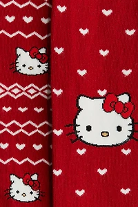 Lot de 2 collants en tricot jacquard