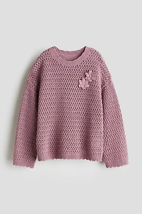 Open-Knit Cotton Sweater