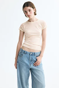 Haut à mancherons en fin tricot